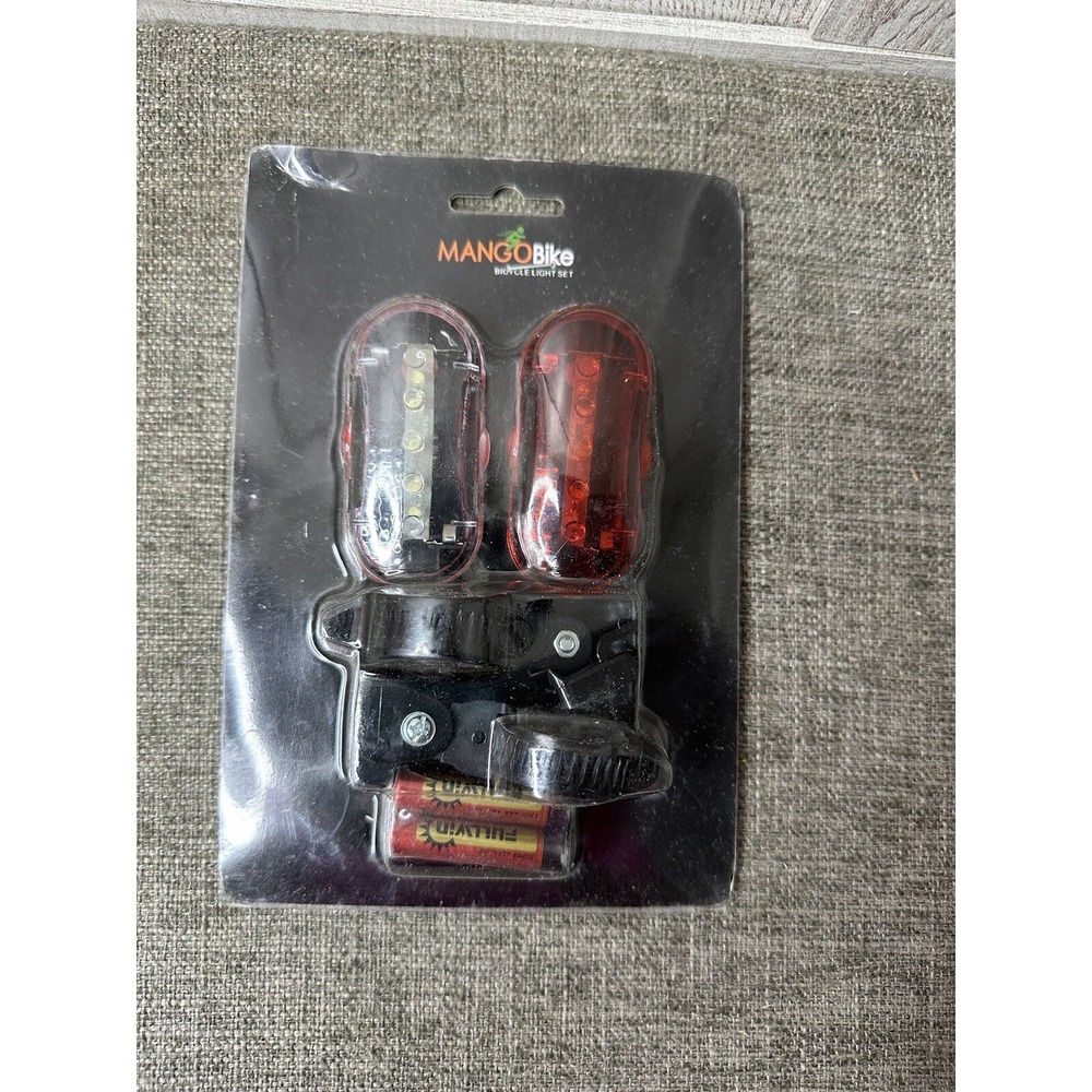 Mango Bike Bicycle Bright LED White Head and Red Rear Light Set JY366F JY366T